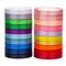 LIUYAXI 20 Colors 100 Yard Satin Ribbon Fabric Ribbon Silk Ribbon Embellish Ribbon Rolls, 2/5" Wide 5 Yard/Roll, Ribbons Perfect for Crafts, Hair Bows, Gift Wrapping, Wedding Party Decoration and More